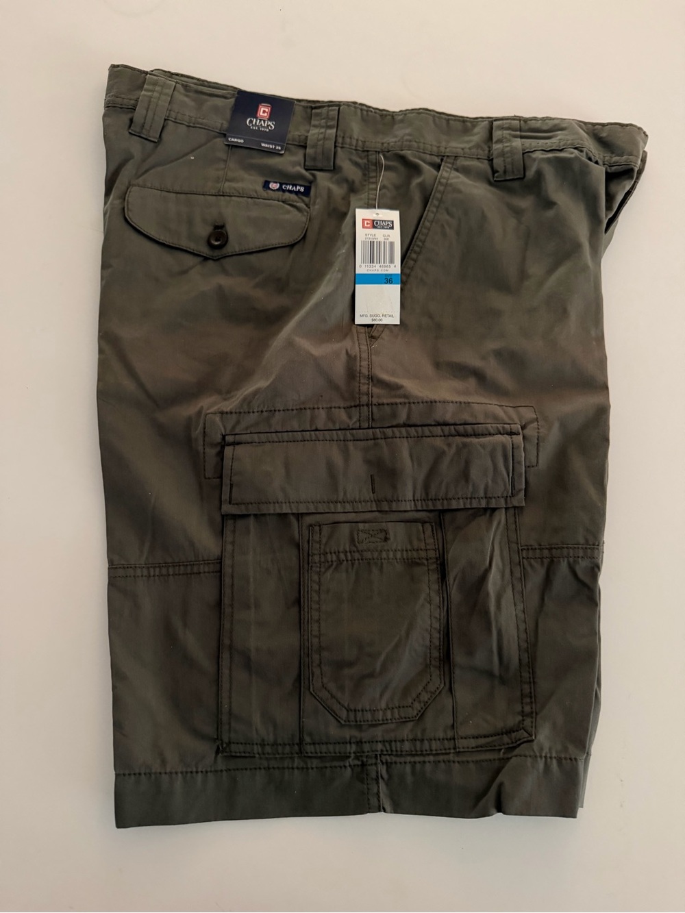 Chaps Men's Olive Green Cargo Shorts